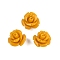 Synthetic Coral Carved Beads, Dyed, Flower, Dark Orange, 10x8.5mm, Hole: 1.3mm