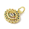 Brass Micro Pave Cubic Zirconia Charms KK-M283-15H-02-2