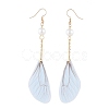 Glass Pearl Dangle Earrings EJEW-JE03995-M-3