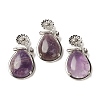 Natural & Synthetic Mixed Gemstone Pendants G-A031-02P-3