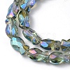 Transparent Electroplate Glass Beads Strands EGLA-F157-FR04-4