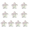 Transparent Spray Painted Glass Beads GLAA-FS0001-61-7