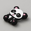 Panda Silicone Beads SIL-WH0002-82C-2