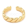 Rack Plating Brass Open Cuff Rings for Women RJEW-Z059-02G-02-2