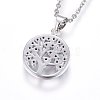 304 Stainless Steel Pendant Necklaces NJEW-L146-03-3