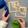 Wooden Square Frame Crochet Ruler DIY-WH0537-005-5