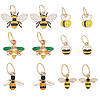 Zinc Alloy Enamel Bees & Honey Jar Pendants HJEW-AB00017-1