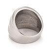 304 Stainless Steel Textured Chunky Ring for Men Women RJEW-B040-16P-3
