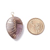 Natural Amethyst Pendants PALLOY-JF01293-03-2