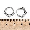 Horse Eye 316 Surgical Stainless Steel Clear Cubic Zirconia Hoop Earrings EJEW-G416-38AS-5