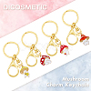 DICOSMETIC DIY Mushroom Elf Charm Keychain Making Kit DIY-DC0001-83-3