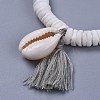 Cotton Thread Tassels Charm Bracelets BJEW-JB04385-3