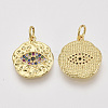 Brass Micro Pave Cubic Zirconia Pendants X-ZIRC-Q022-017G-NF-1