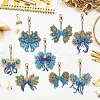 8Pcs DIY Diamond Painting Bowknot Keychain Kits PW-WG46818-01-2