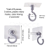 Cheriswelry 6Pcs 3 Color Plastic Rotate Hook Hangers AJEW-SW0001-05-3