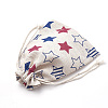 Polycotton(Polyester Cotton) Packing Pouches Drawstring Bags ABAG-S003-02C-4