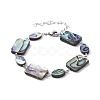 Natural Abalone Shell/Paua Shell Bracelets BJEW-JB04368-1