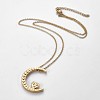 304 Stainless Steel Pendant Necklaces NJEW-E141-34-2