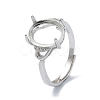 Adjustable 925 Sterling Silver Ring Components STER-K179-35P-1