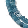 Dyed Natural White Jade Imitation Aquamarine Beads Strands G-G085-B29-01-1-3