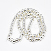 Electroplate Non-magnetic Synthetic Hematite Beads Strands G-Q465-36S-2