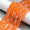 Transparent Electroplate Glass Beads Strands GLAA-F029-2mm-C11-4