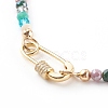 Brass Micro Pave Clear Cubic Zirconia Pendant Necklaces & Bracelets Jewelry Sets SJEW-JS01189-10