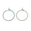 Rainbow Color Ion Plating(IP) 316 Surgical Stainless Steel Hoop Earrings Findings STAS-D183-02M-01-1