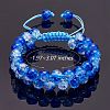 Sparkling Round Glass Braided Bead Bracelet BJEW-SW00082-20-9