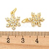 Rack Plating Brass Micro Pave Clear Cubic Zirconia Pendants KK-B093-04A-G-3