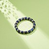 Natural Sodalite & Alloy Beaded Stretch Bracelet BJEW-JB08621-2