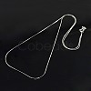 Trendy Unisex Rhodium Plated 925 Sterling Silver Snake Chain Necklaces X-STER-M034-B-08-2