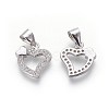 Brass Micro Pave Cubic Zirconia Charms ZIRC-J021-08-RS-3