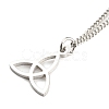 304 Stainless Steel Curb & Herringbone Chains Double Layer Necklaces NJEW-P280-01P-3