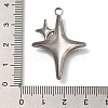 304 Stainless Steel Pendants STAS-H223-18AS-01-3