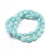 Dyed Natural Aquamarine Beads Strands G-T031-6x9mm-12-2