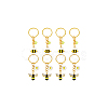 DICOSMETIC 8Pcs 2 Style Alloy & Brass Enamel Keychains KEYC-DC0001-14-6