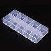 Cuboid Plastic Bead Containers CON-N007-02-3