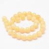 Natural Yellow Jade Beads Strands G-UK0001-55-10mm-2