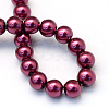 Baking Painted Pearlized Glass Pearl Round Bead Strands HY-Q003-10mm-72-4