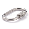 Non-Tarnish 304 Stainless Steel Screw Carabiner Lock Charms STAS-J030-05-3