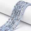Electroplate Glass Beads Strands EGLA-A034-J4mm-E03-1