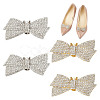 ARRICRAFT 4Pcs 2 Colors Bowknot Crystal Glass Rhinestone Shoe Decoration FIND-AR0004-55-1