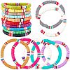 Handmade Polymer Clay Heishi Beads Stretch Bracelets BJEW-GA0001-01-1