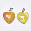 Natural Banded Agate/Striped Agate Pendants G-T122-24E-2