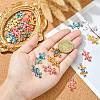 30Pcs 6 Colors Alloy Enamel Pendants ENAM-CJ0004-80-4