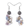 Natural Mixed Stone Dangle Earrings EJEW-JE03228-3