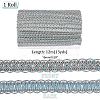 Polyester Braided Lace Trim OCOR-WH0078-09C-2