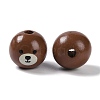 Animal Themes Printed Wood European Beads WOOD-M013-01C-2