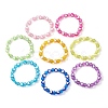 8Pcs 8mm Faceted Round & Heart Acrylic Beaded Stretch Bracelet Sets BJEW-JB10240-02-3